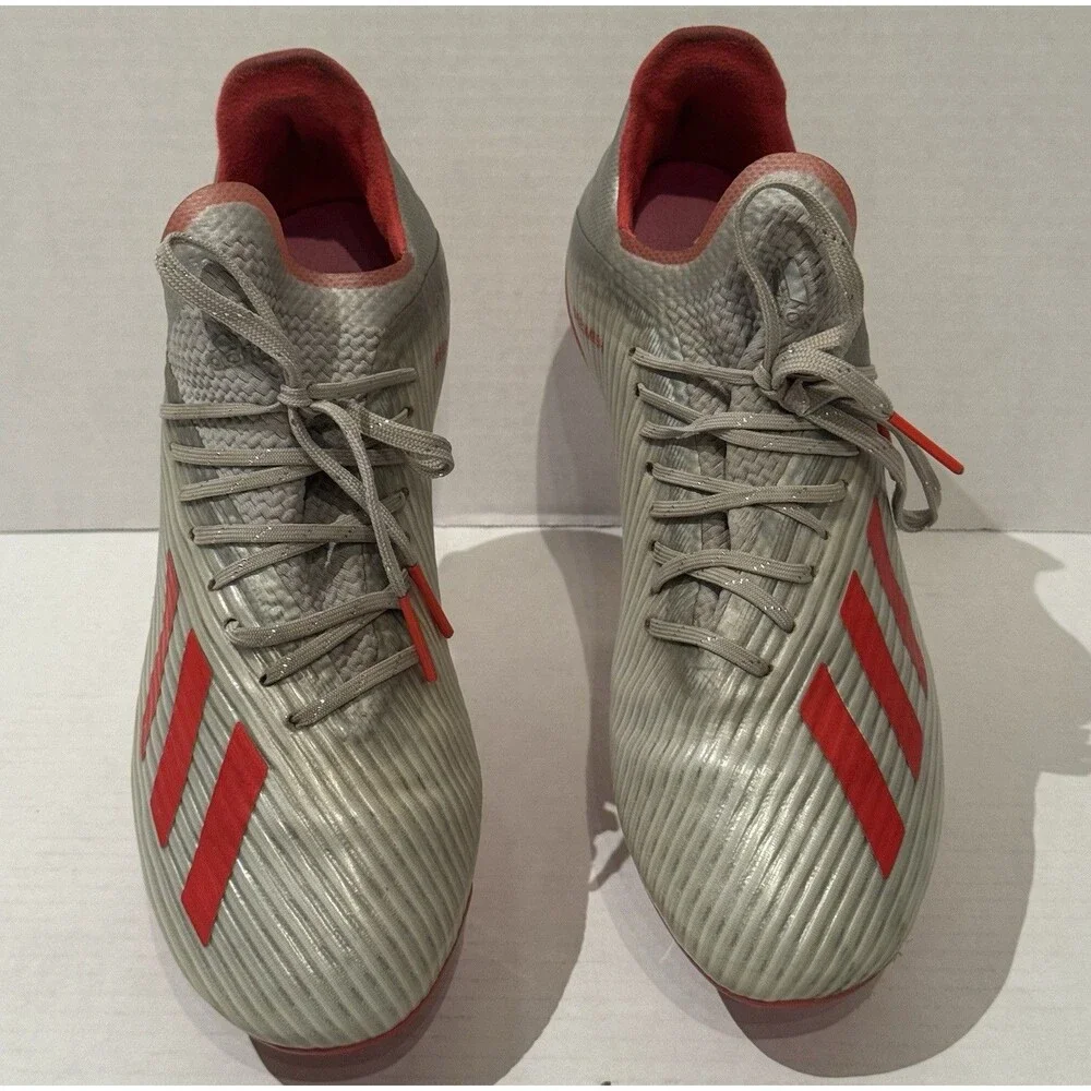adidas X 19.1 Firm Ground Youth Soccer Size 5.5 Unisex Orange/Gray lace Cleats